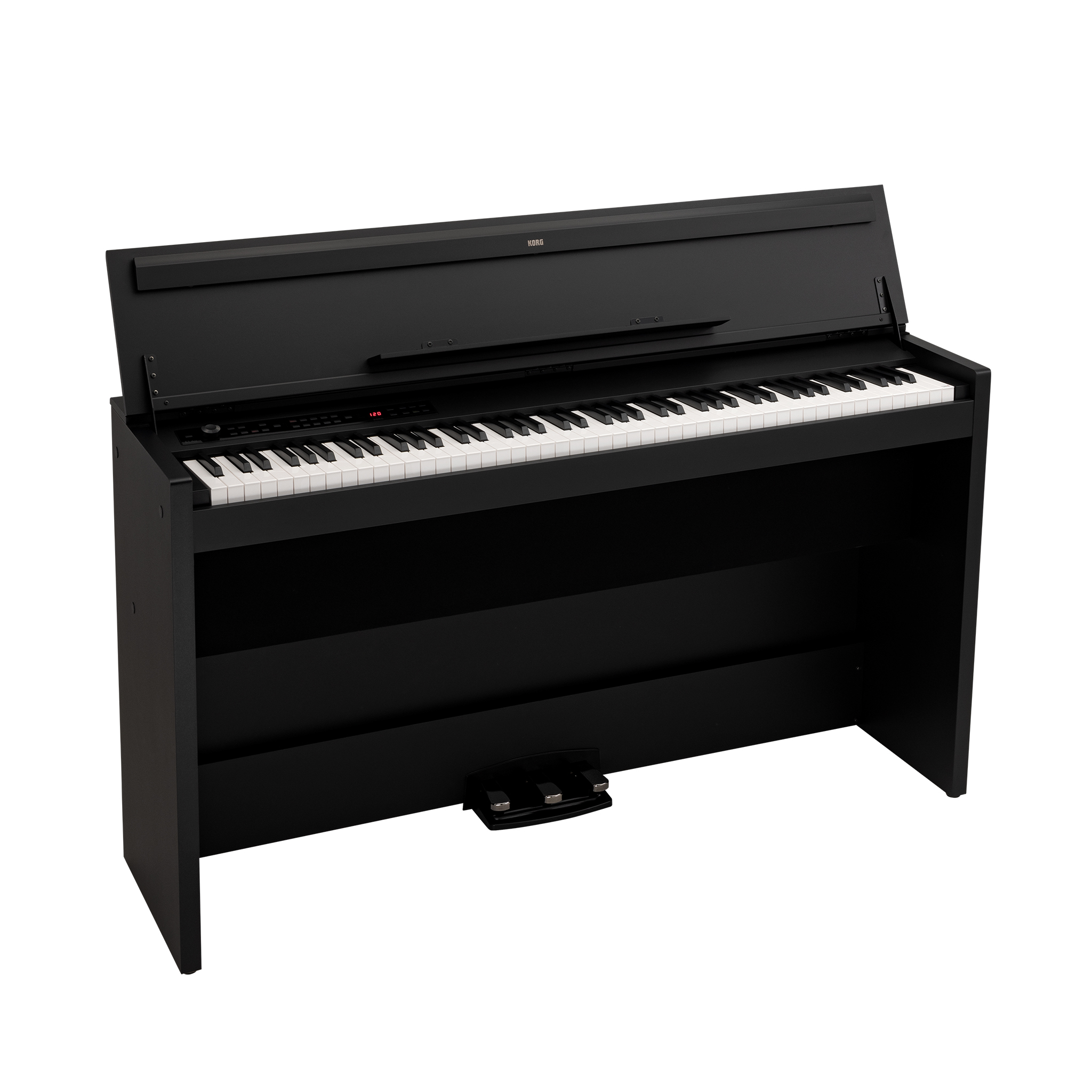 E1 Air Black – Digital Piano with Stand and 3-Pedal Unit, Bluetooth, Black